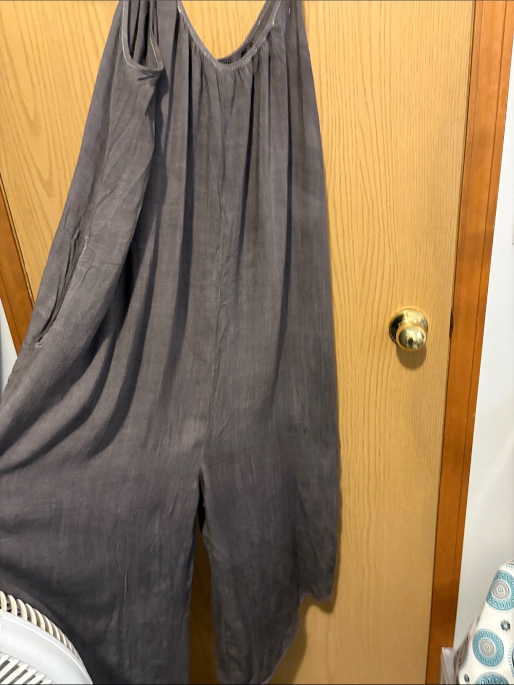 Shinestar Sleeveless Wide-Leg Jumpsuit in Charcoal